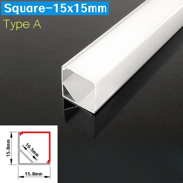 Three-Sided Glowing Led Aluminum Profile Tube Lamp Surface