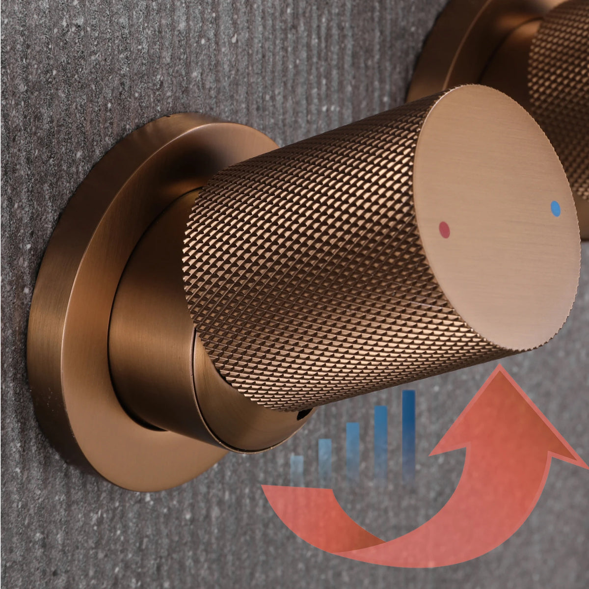 Modern Brass 2-Function Shower System Wall-Embedded Chrome Finish
