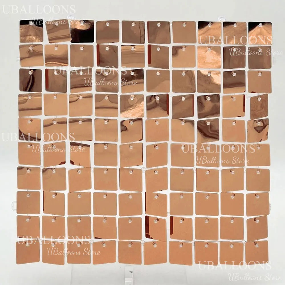 49pcs Champagne Gold Shimmer Wall Panels 7x7ft Matte