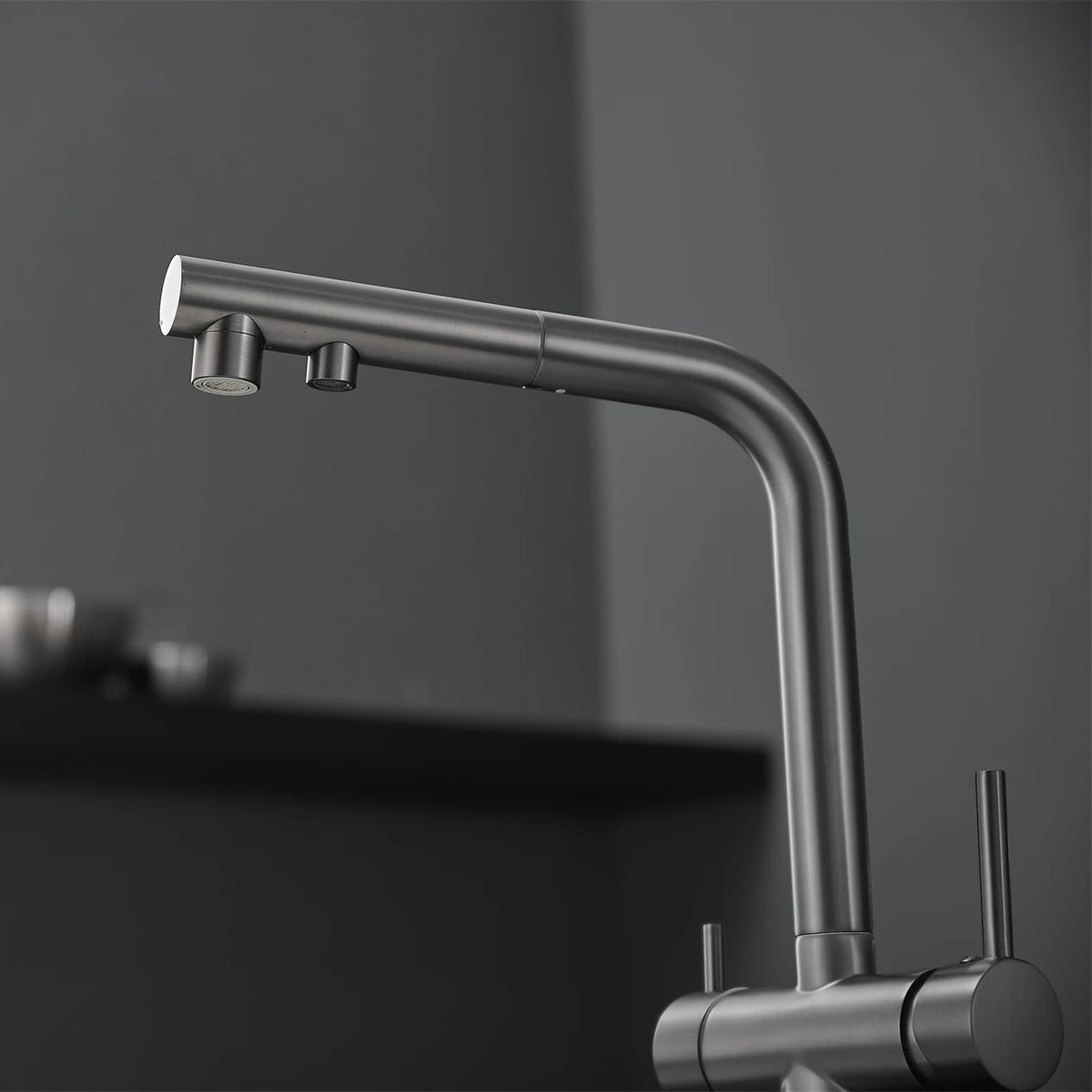 Brushed Nickel Pull Out Filter Faucets Quality Brass