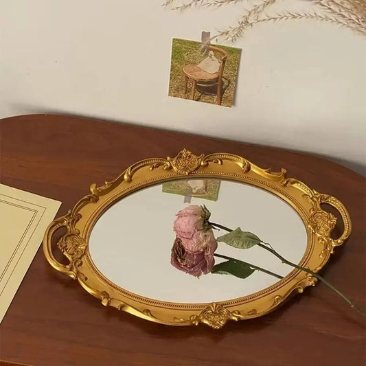Oval Shape Decorative Wall Mirror Glass Material French