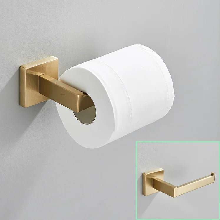 Brushed Rose Gold Toilet Paper Holder 16cm Screw