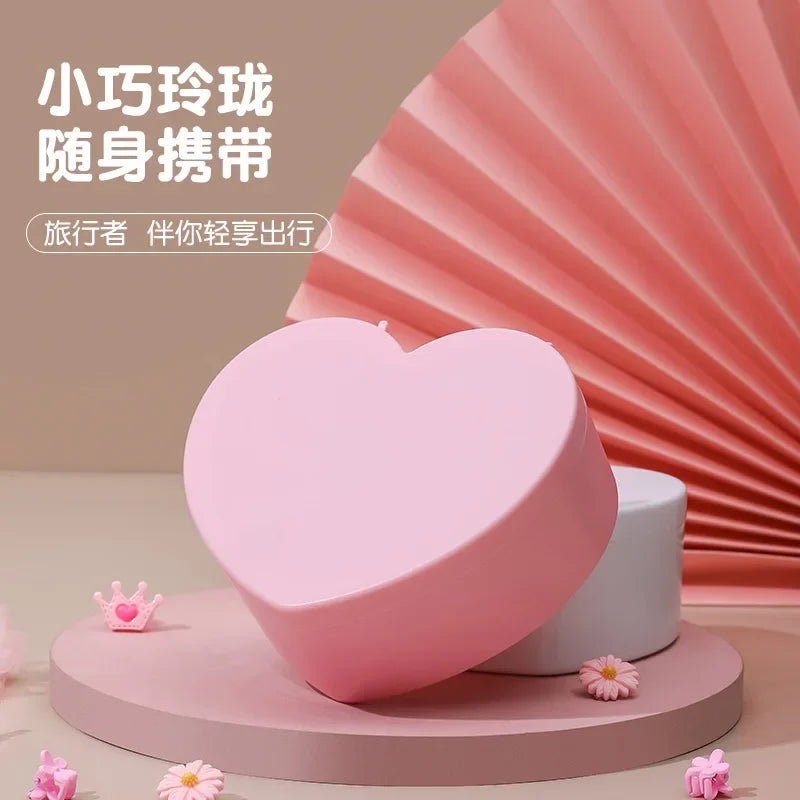 Pink Girl Heart Makeup Jewelry Storage Box Desktop