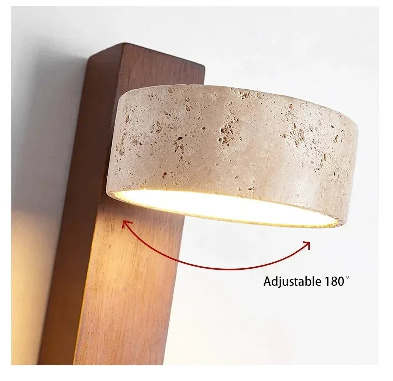 Spanish Natural Limestone Double-Sided Wall Lamp Creative