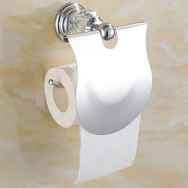 Stainless Steel Crystal Bathroom Hardware Paper Holder Paper