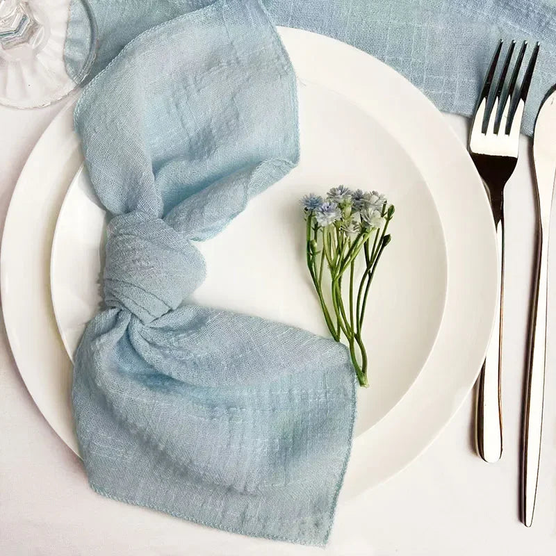 50pcs Handmade Gauze Napkins 30x30cm Cotton Cloth Napkins