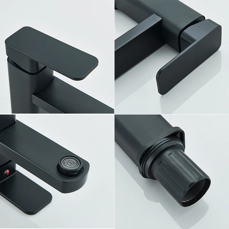 Black Bathroom Sink Faucet Basin Mixer Faucets Cold