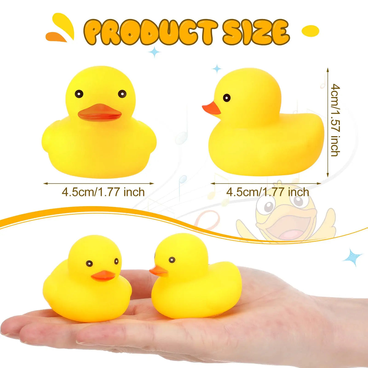 50/100/150pcs Mini Rubber Ducks Bulk Tiny Baby Shower