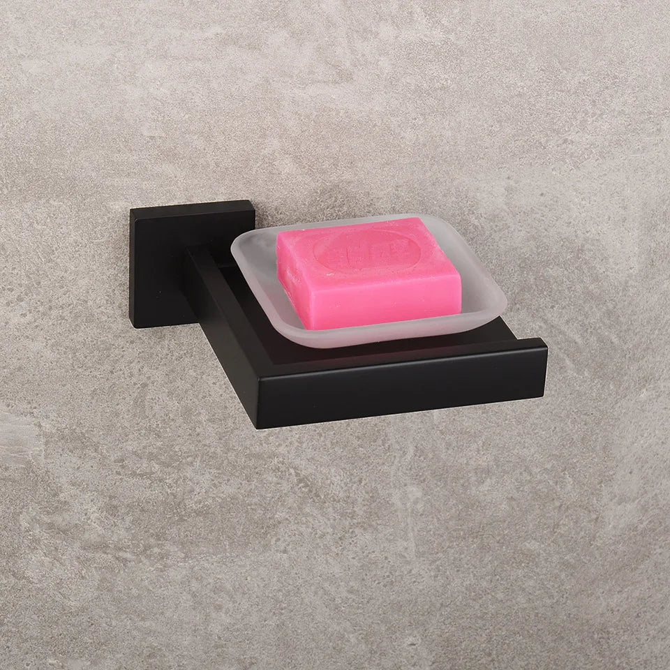 Matte Black Bathroom Hardware 304 Stainless Steel Towel
