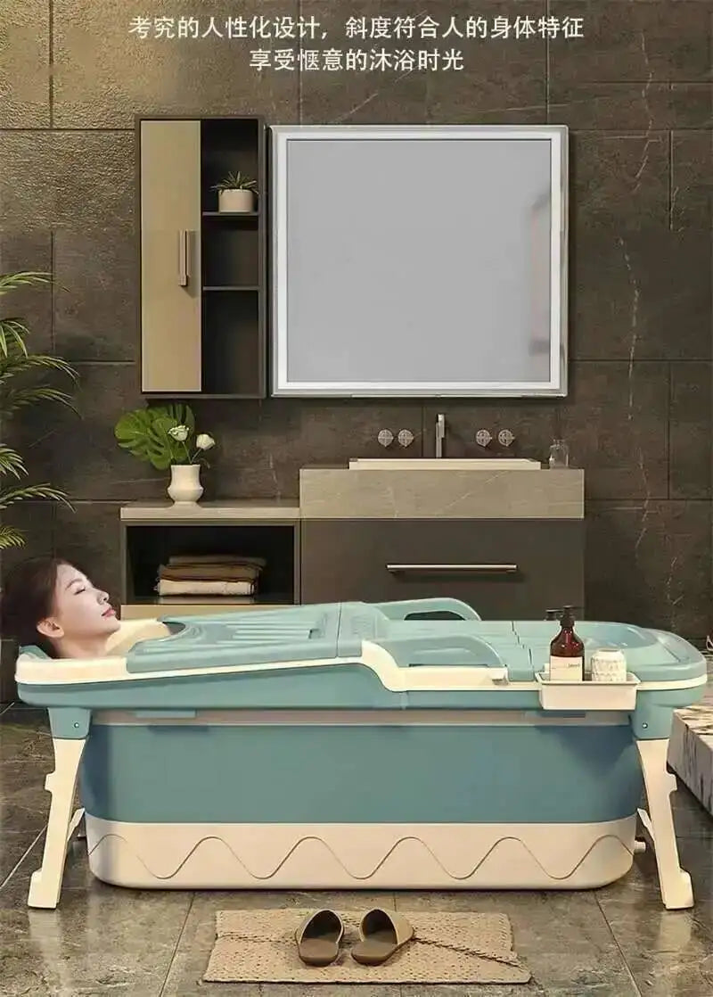 Tub Bathtubs Adult Folding Bathtub Foaming Simple Adult