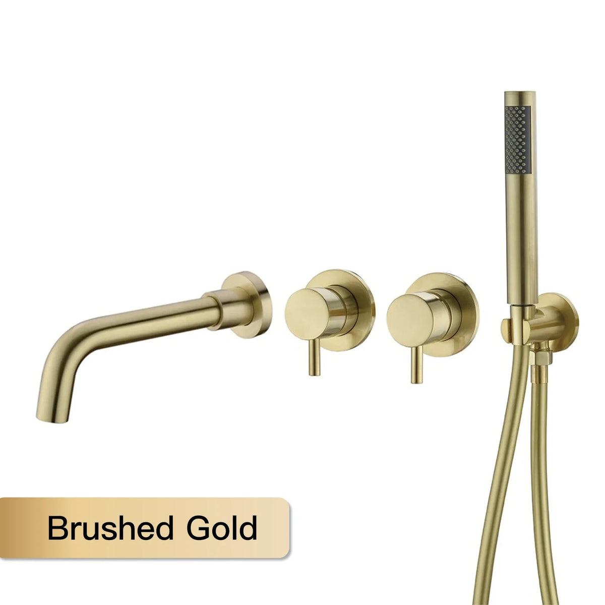 Farrete Concealed Wall-Mounted Bathtub Faucet Gun Grey All-Copper