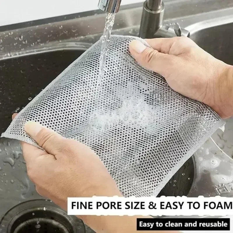 Metal Wire Mesh Cleaning Cloths Universal Sink Faucet