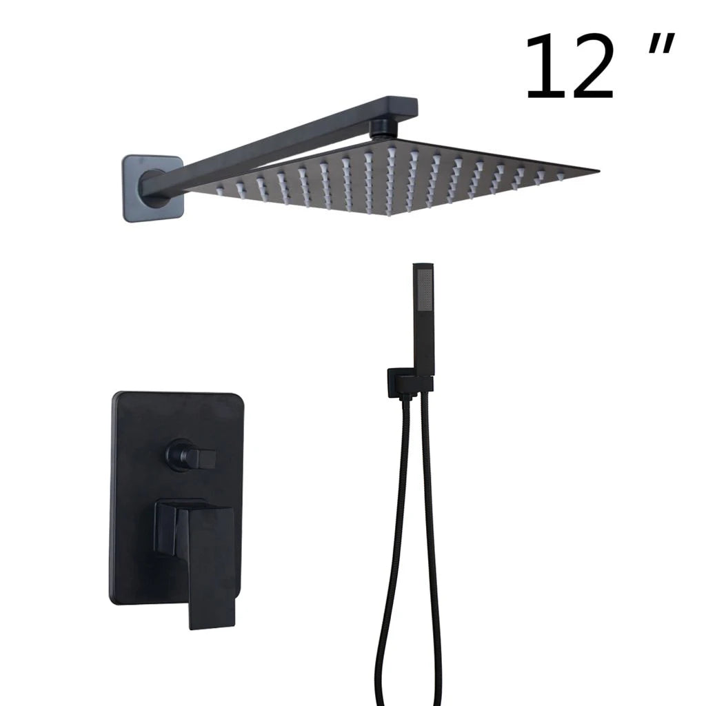 Kemaidi Bathroom 2-3 Way Shower Faucet Black 3-Functions