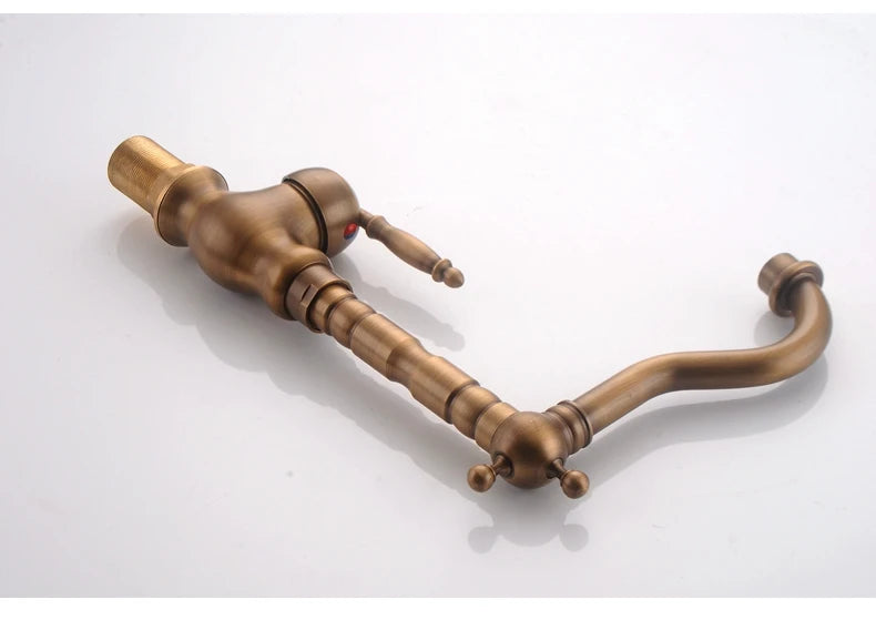 Bathroom Sink Faucet Antique Bronze Vessel Basin Faucet