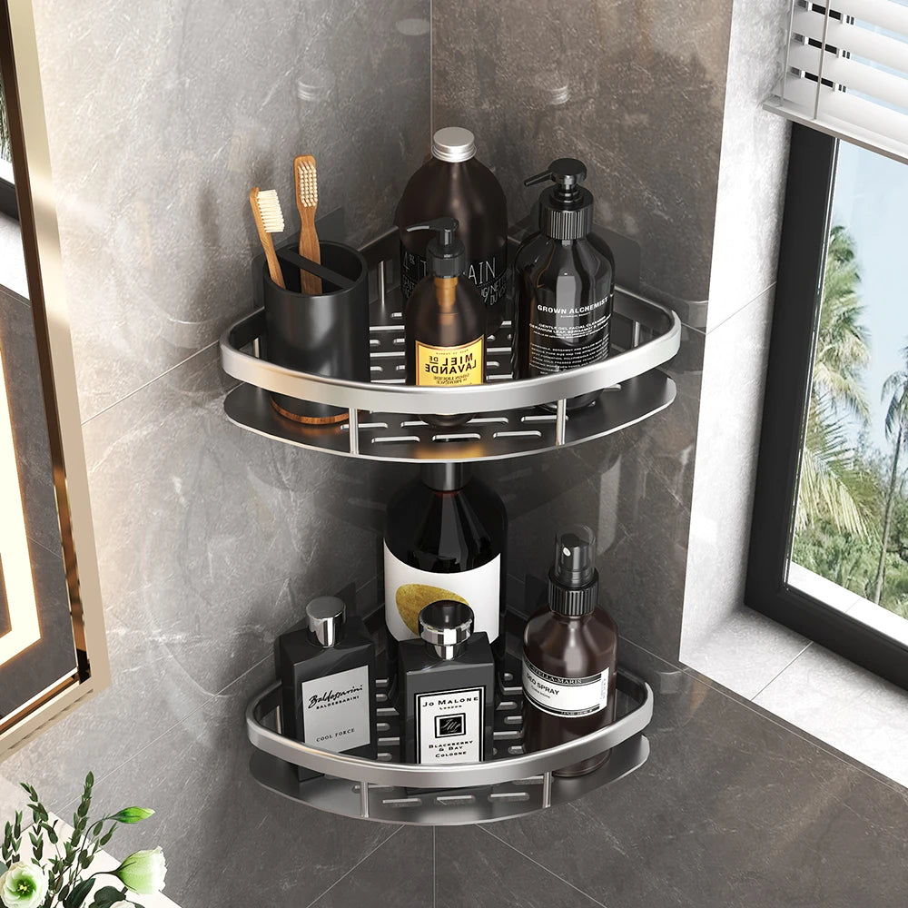 Wall Mounted Rectangular Rack Wall Mounted Shower Shampoo