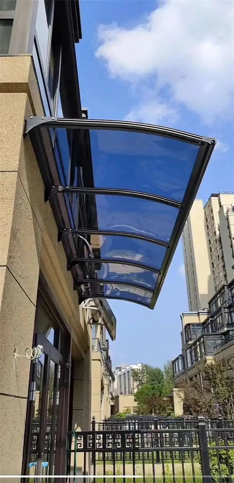 Outdoor Courtyard Rainproof Gazebos Aluminum Alloy Rain Awning