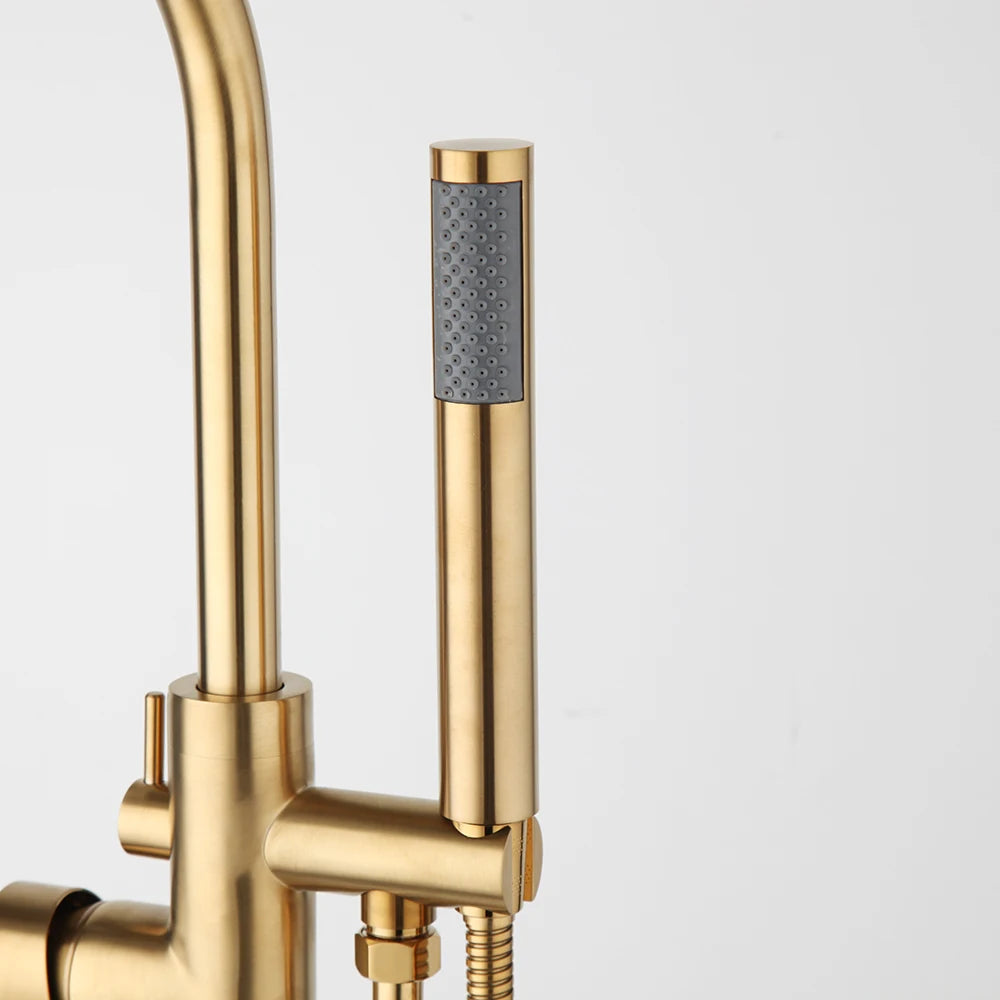 Kemaidi Golden Plated Bathtub Filler Shower Roman Tub