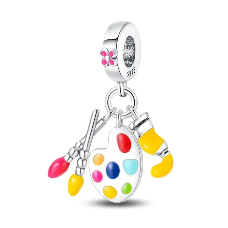925 Sterling Silver Red Medicine Cabinet Pendant Charms