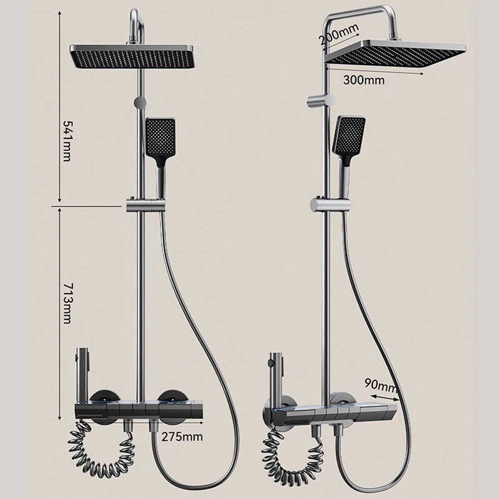 Bathroom Piano Key Ways Water Outlet Luxury Shower