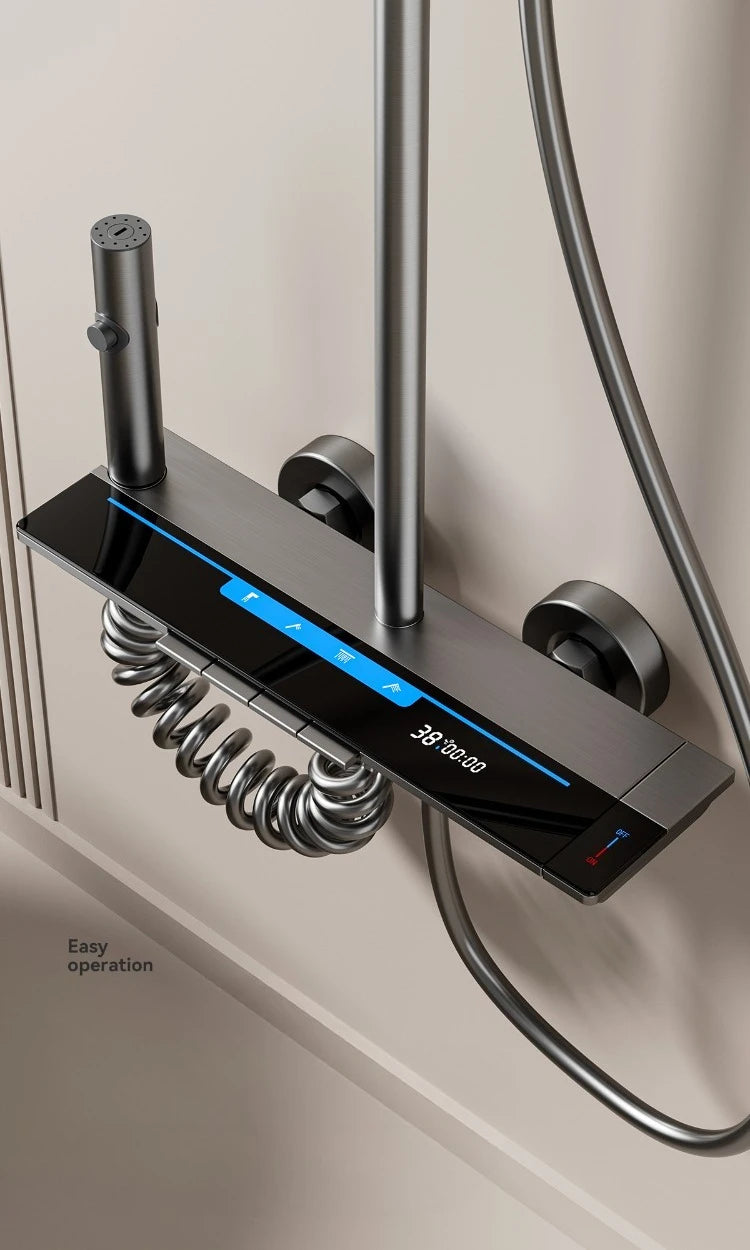 Four Ways Water Outlet Bathroom Shower System Intelligent