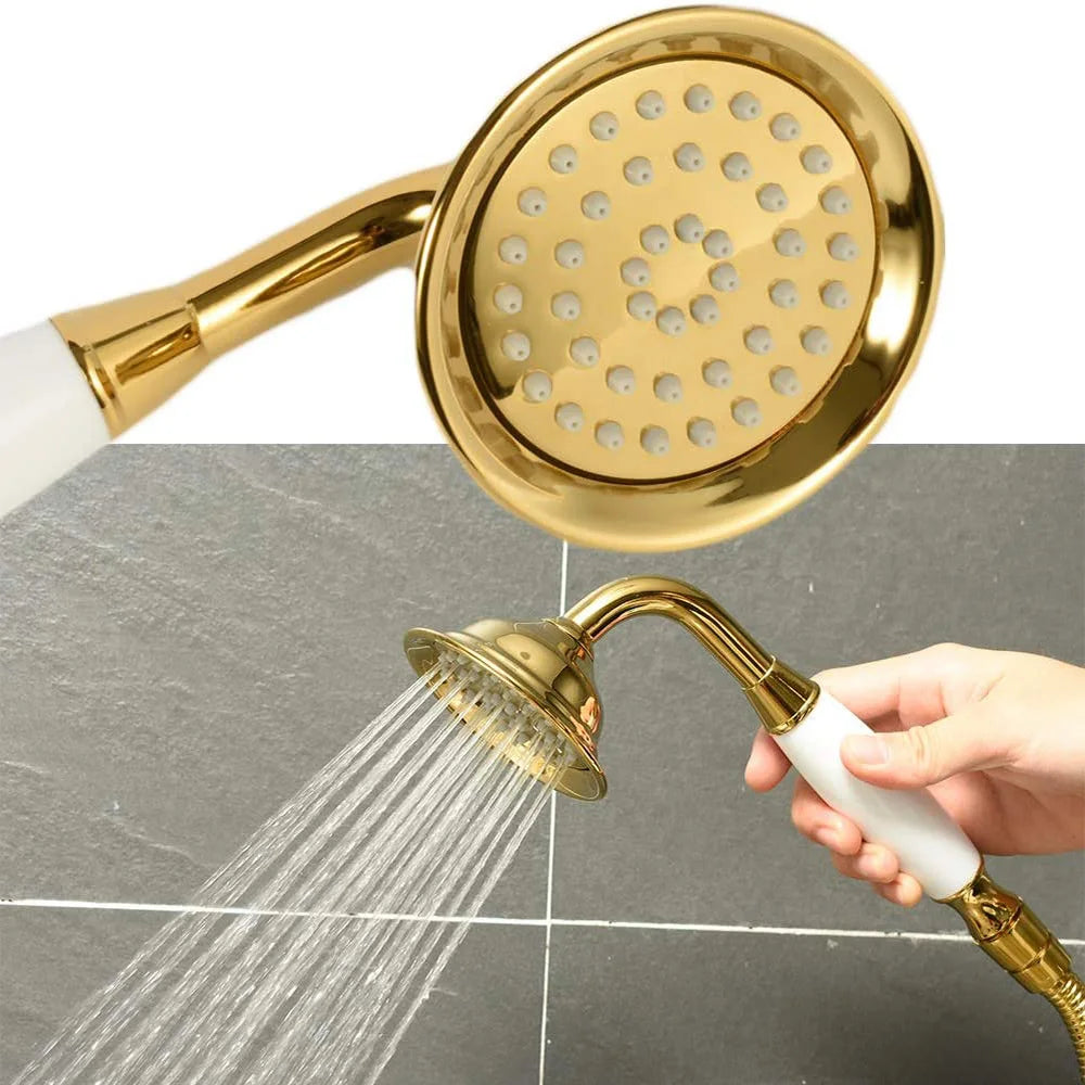 Luxury Gold Color Brass Ceramics Telephone Hand Held