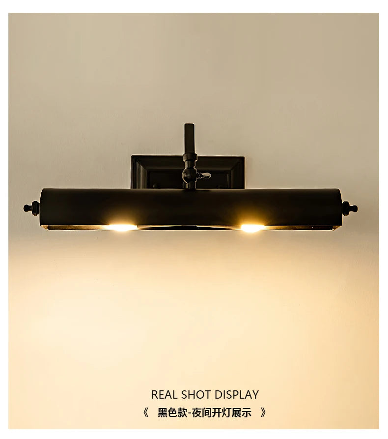 Wall Picture Lamp Led Gold Mirror Headlight Retro