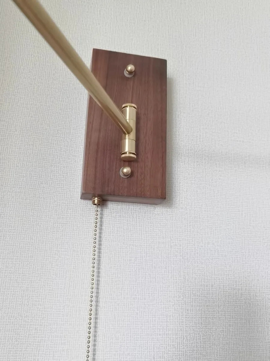 Iwhd Walnut Ash Wood Led Wall Lamp Sconce