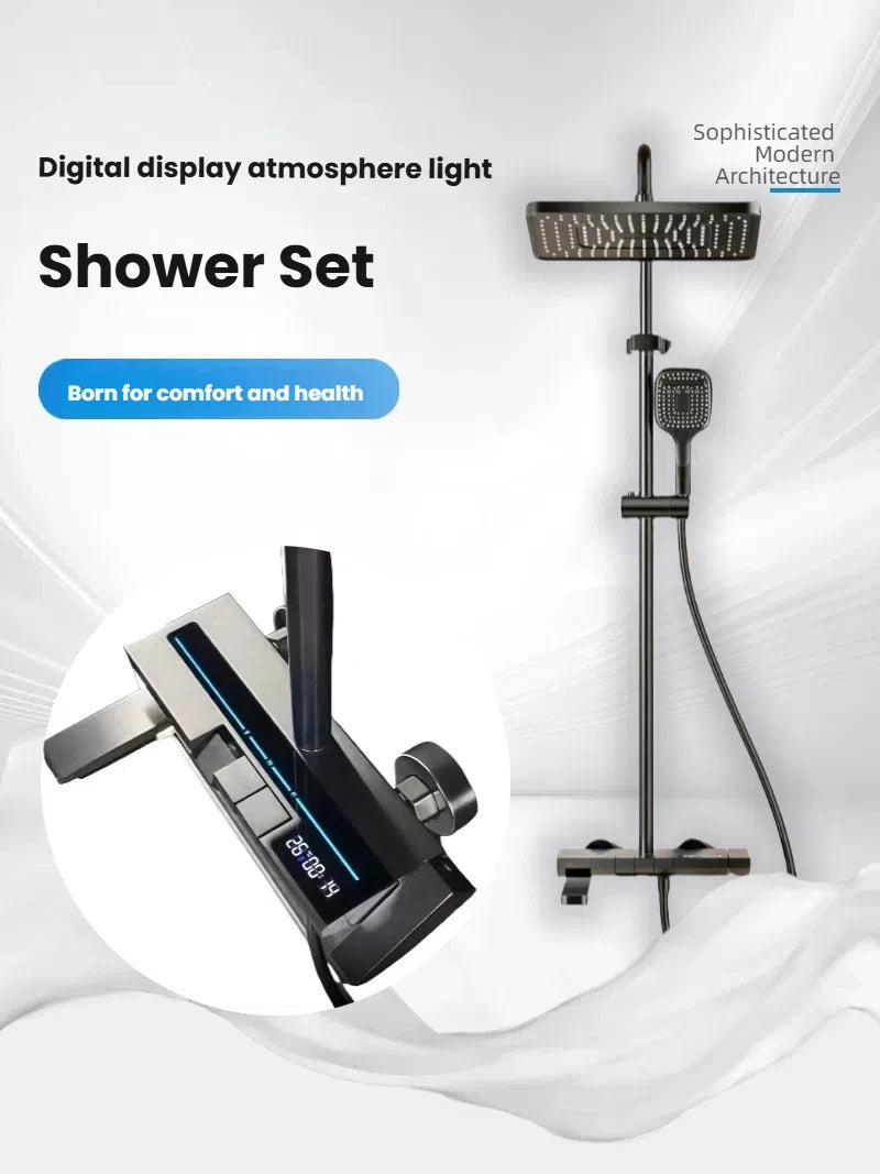 Cold Water Shower Bathroom Piano Keys Digital Display