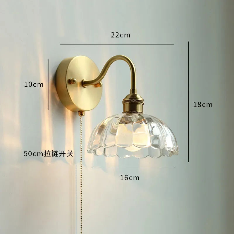 Ceramic Modern Wall Lamp Beside Pull China Switch