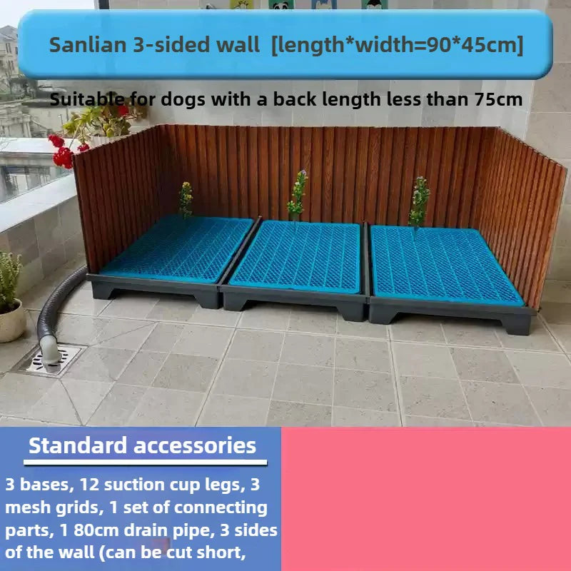 Flush Dog Toilet 28cm Enclosing Wall Large Dog