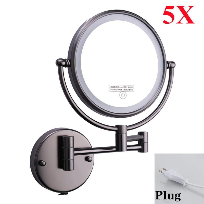 Brushed Gold Led Bathroom Mirrors Quality Brass 10x