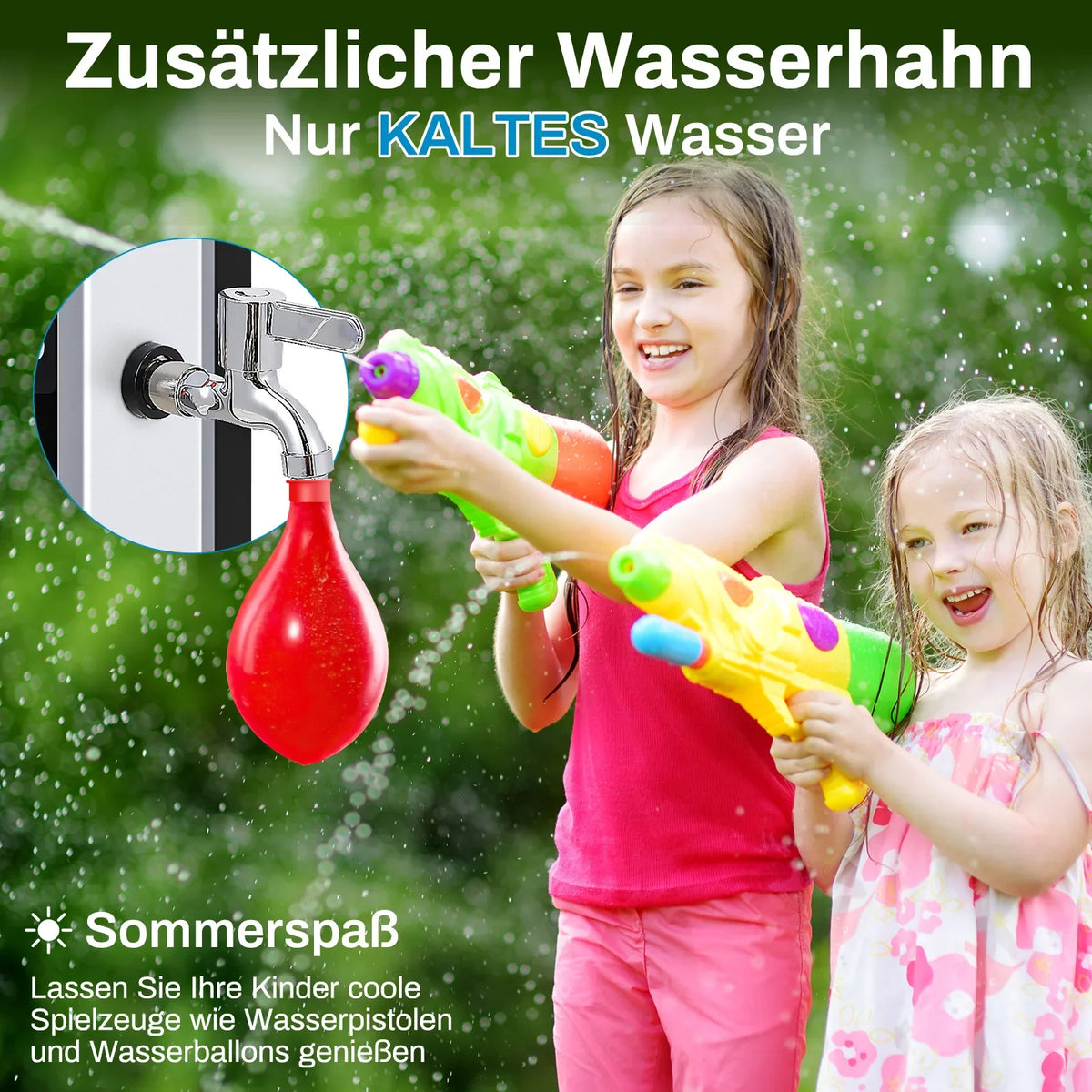 35l/40l/60l Solar Shower Column Panel Garden Beach Waterproof