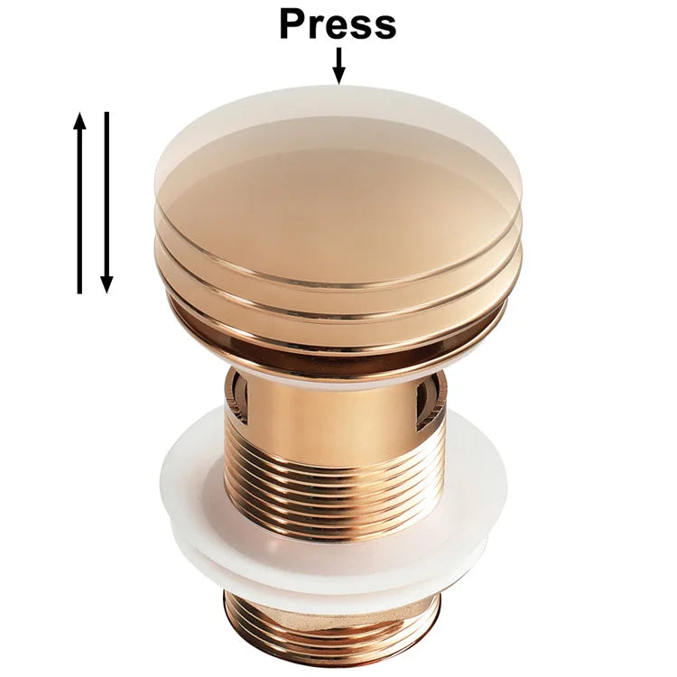Drain Stoppe Gold Bathroom Basin Sink Pop-Up Drain