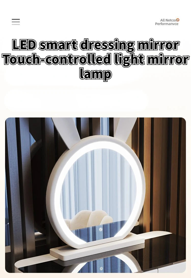 Nordic Glass Luxury Dressing Table Smart Wireless Charging
