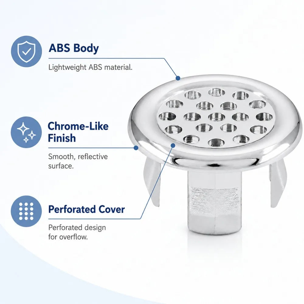 1-20pcs Round Basin Overflow Cap Sink Drain Cover