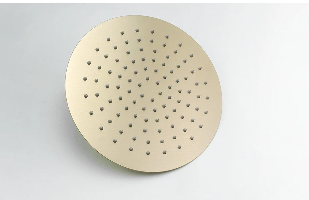 Brushed Gold Black Chrome Grey Overhead Shower Head