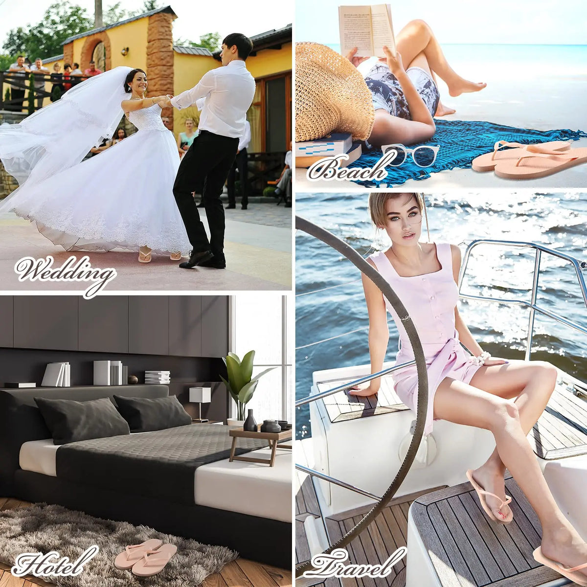 24/36 Pairs Wedding Flip Flops Guests Soft Wedding