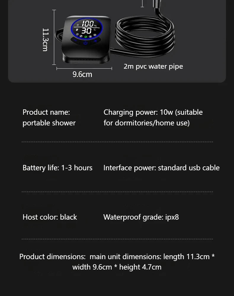 Outdoor Camping Shower 20l Collapsible Bucket Spray Modes