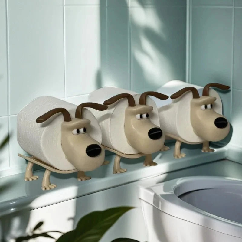 Fun Dog Raccoon Sheep Toilet Paper Holder Decor