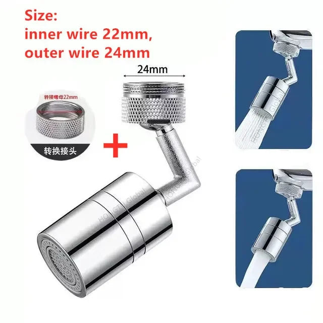 360 Rotary Faucet Spray Head Filter Washbasin Splash