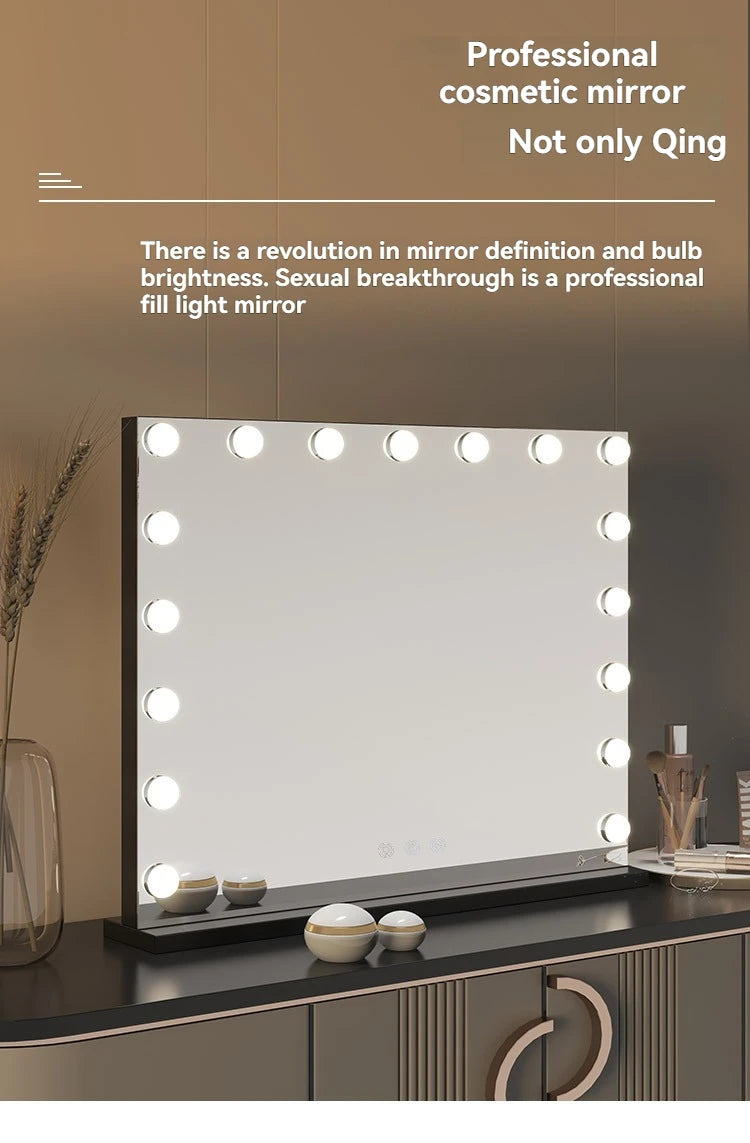 European Square Mirror Hollywood Makeup Mirror Light Bulb