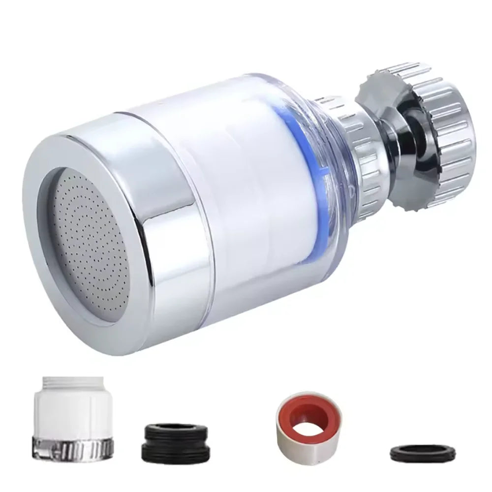 360 Degree Rotating Faucet Filters Bubbler Mount Anti-Splash