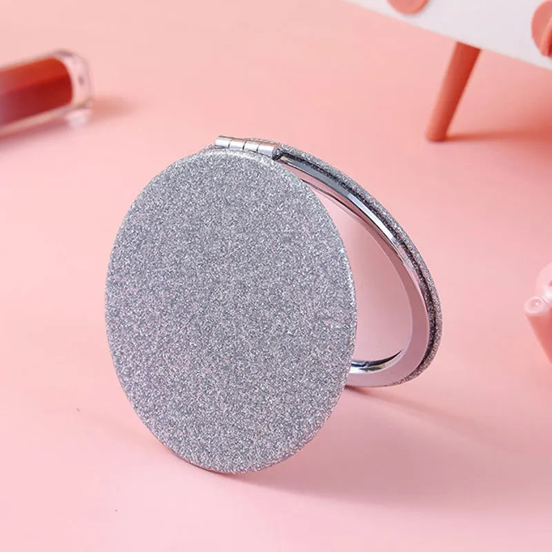 Folding Makeup Mirror Stylish Round Travel Mirror Double