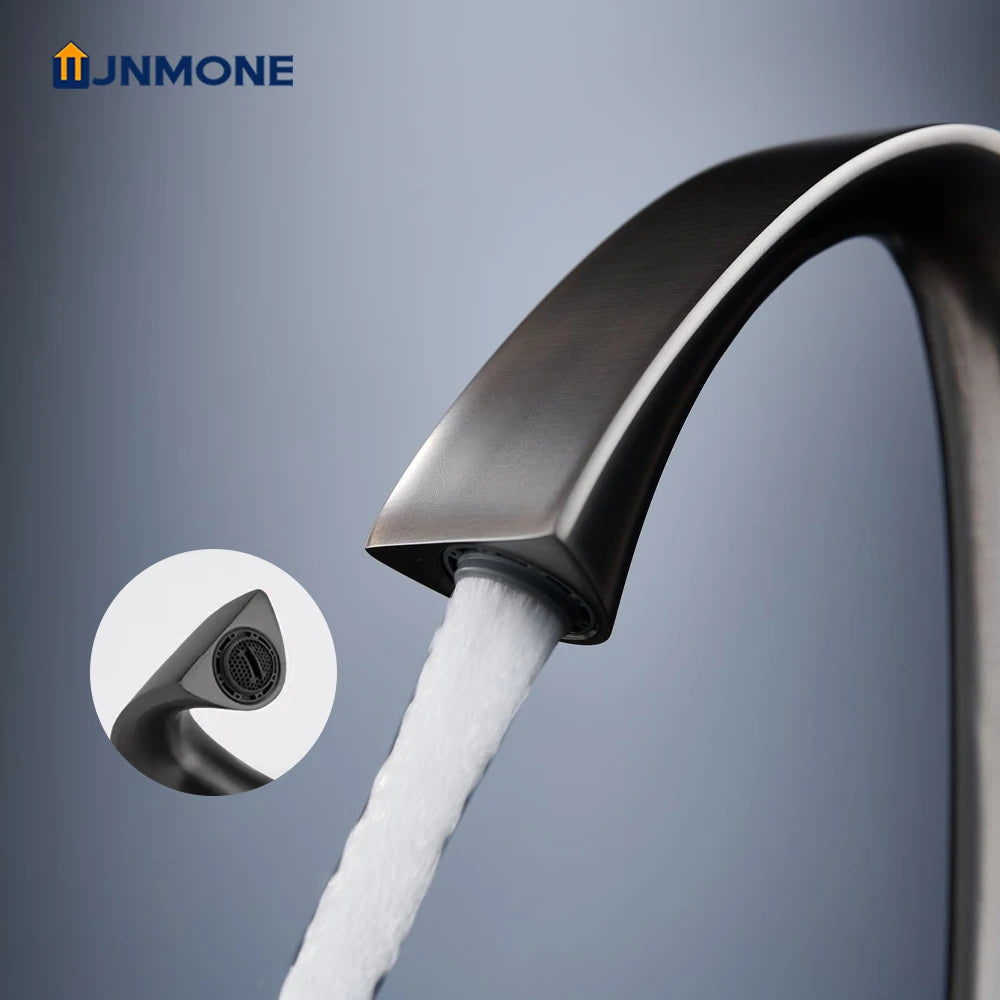 Modern Design Bathroom Sink Faucet Lever Hole Cold