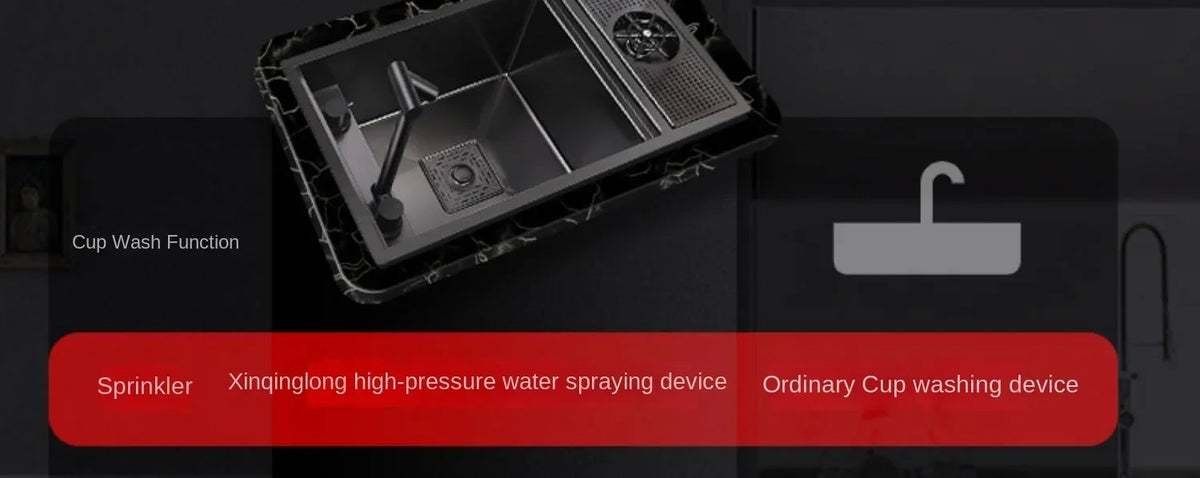 55cmx32cm 304 Nano Stainless Steel Hidden Sink Folding
