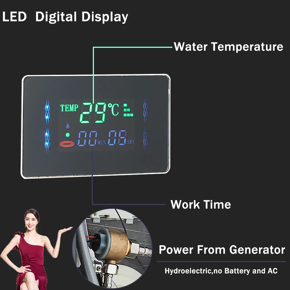 Led Bathroom Shower Panel Modes Intelligent Lcd Shower