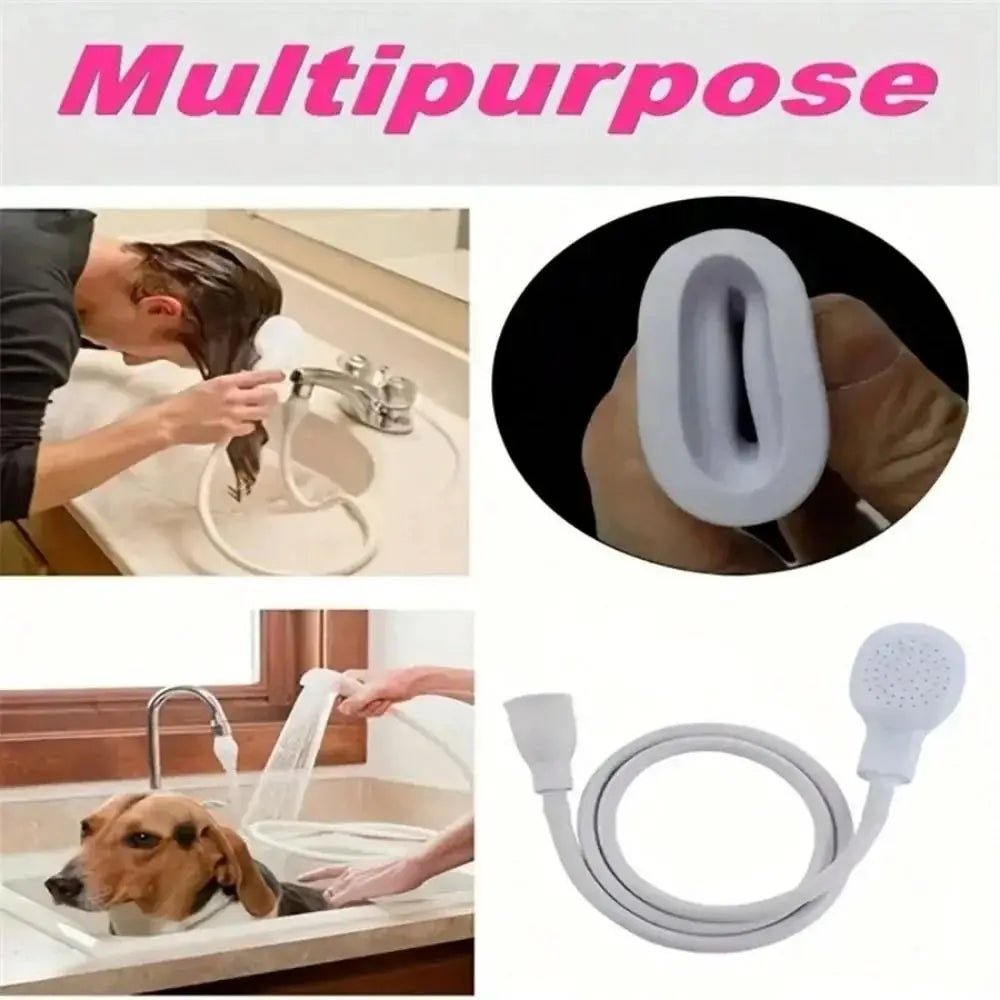 Rubber Hose Universal Sink Spray Extender Shower Head