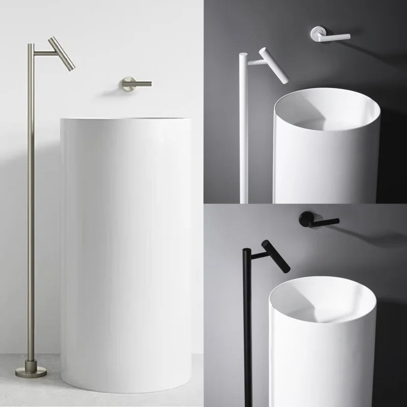 Floor Standing Bathroom Faucet High Tall Basin Tap