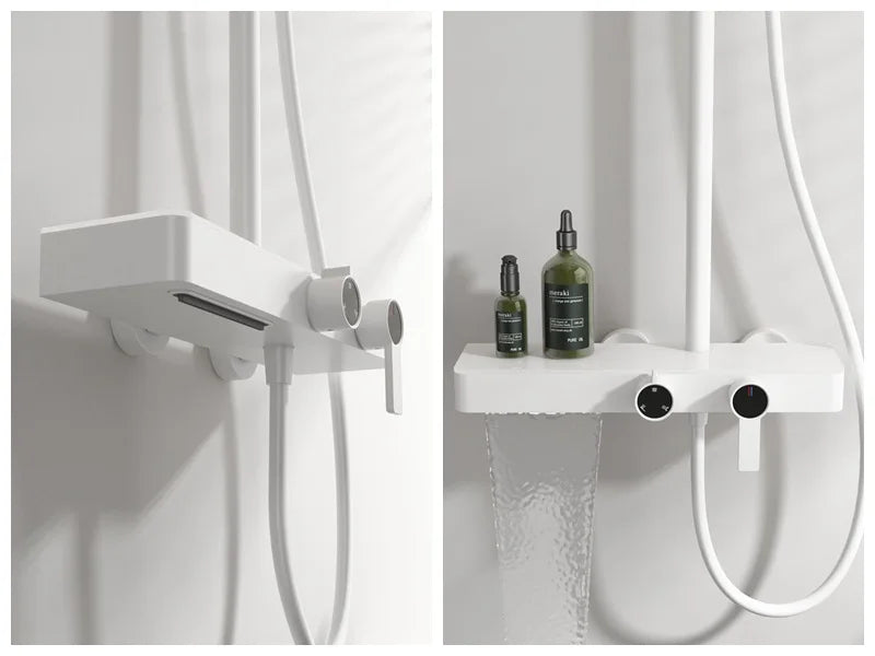 Orange Piano Bathroom Shower Waterfall Bathroom Mixer Faucets