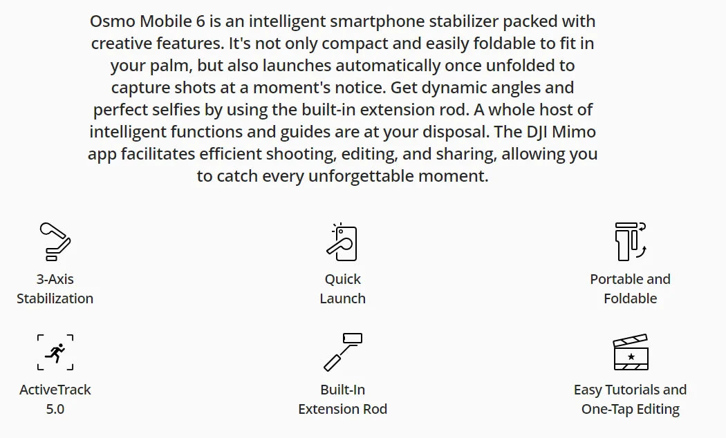 Dji Osmo Mobile Dji Om 3-Axis Stabilization Foldable